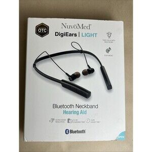 NuvoMed DigiEars Light Hearing Aid Bluetooth Neckband Hands Free Call New In Box